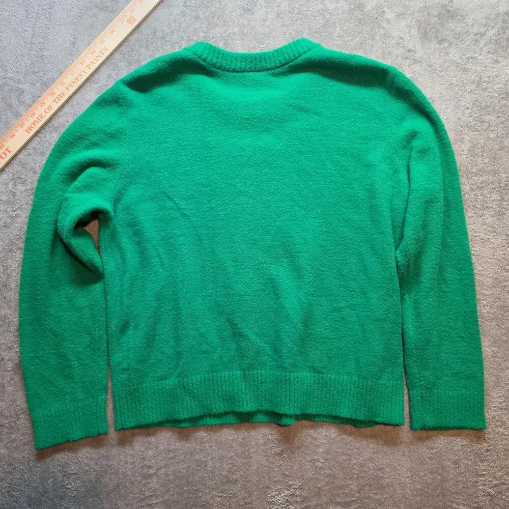 Wicked Sweater Mens XL Green W Logo Knit Crew Neck Pullover Paul Tazewell